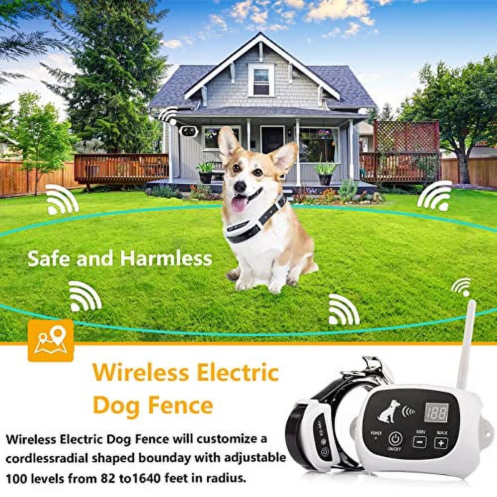 HEXIEDEN Wireless Dog Fence,Outside Stubborn Dog Boundary Fence System