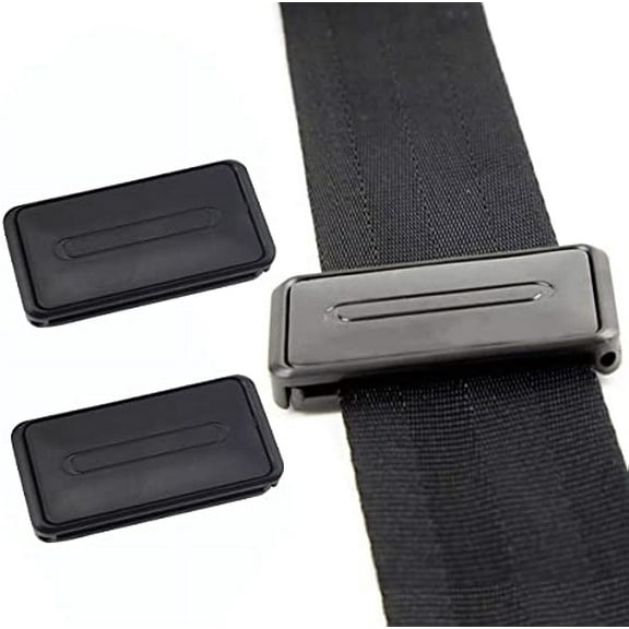 HEXINGMC Car Seat Belt Adjuster, 2PCS Black, Universal Fit for Seat Belt Clip