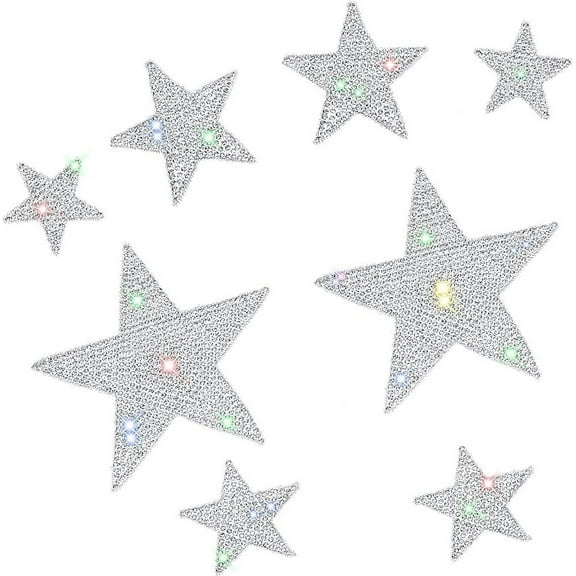 HEXINGMC Waterproof Automotive Decals & Stickers PVC and Rhinestone, 0.63 oz, 8 Pieces