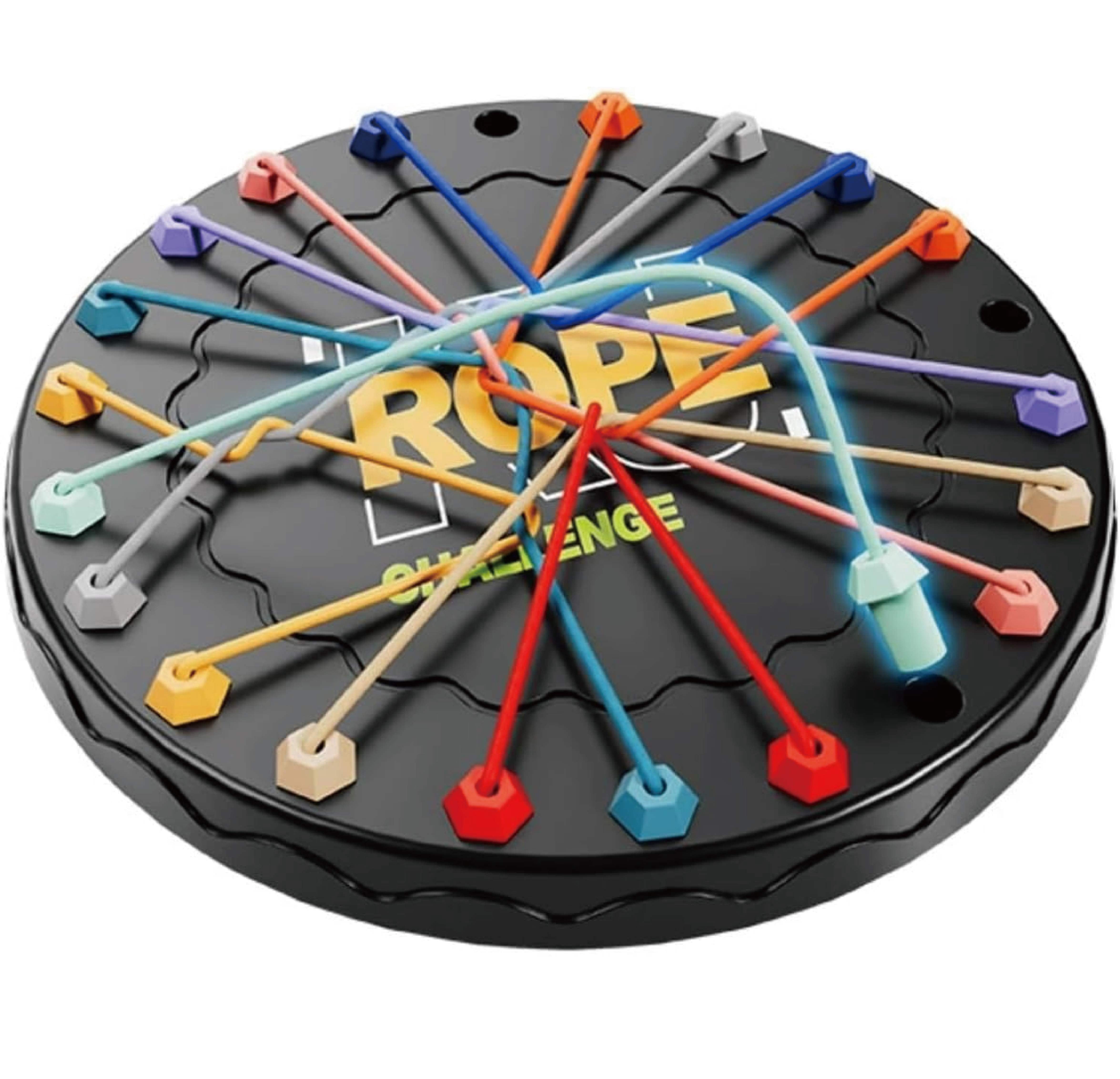 HEXKARUY Board games,Rope Untangling Puzzle Game, Educational Strategy Board Game, Family Travel Party Games with Multi-Level Challenges, Gifts for All Ages