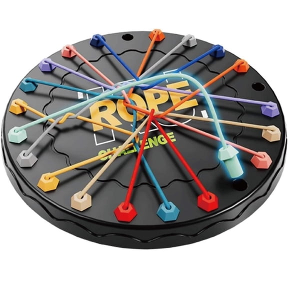 HEXKARUY Board games,Rope Untangling Puzzle Game, Educational Strategy Board Game, Family Travel Party Games with Multi-Level Challenges, Gifts for All Ages