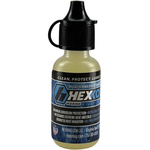 HEXKOTE Marine Series Boat Fishing Gear Dry Lubricant Dropper Bottle, 0.50 oz