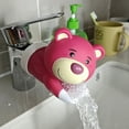 thumbnail image 1 of HEXNNHA Cartoon Lotso Faucet Extender, Anti-Splash Faucet Extension for Sink, Fun Animal Design, Easy Install No-Tools ABS Material Tap Protector for Toddler Hand Washing QH91-045, 1 of 4