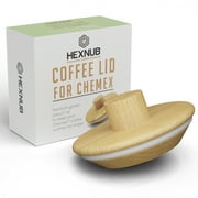 HEXNUB Beech Chemex Lid for Pour Over Coffee Makers - also fits Bodum and Coffee Gator