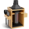 thumbnail image 1 of HEXNUB Stand for AeroPress - Bamboo Organizer Coffee Caddy - Black Mats, 1 of 7