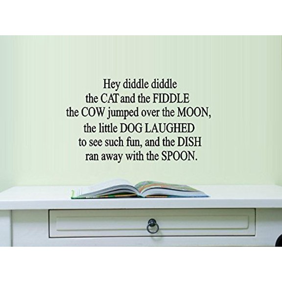 HEY DIDDLE DIDDLE ~ WALL DECAL, 13" x 22"