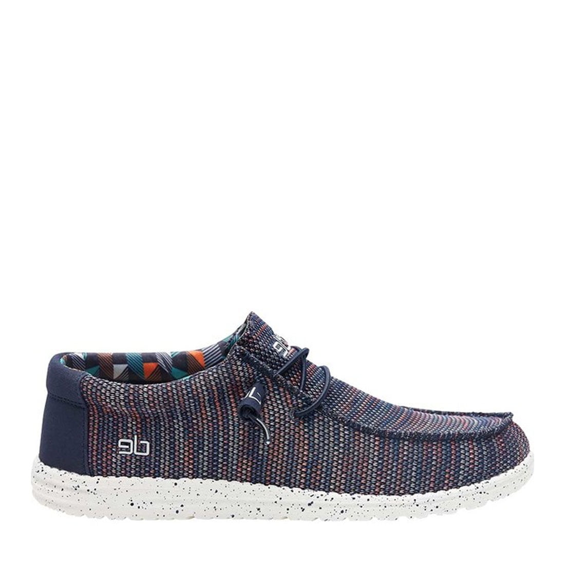 Heyy HEY DUDE Men's Wally Memory Foam Shoes, Size 14, Blue Orange
