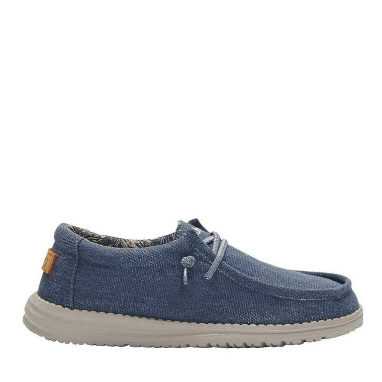 HEY DUDE Wally Kids Shoes Unisex Child Size in Navy Blue
