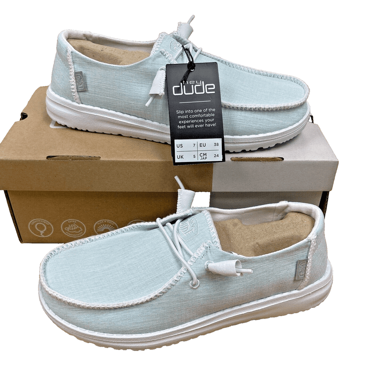 Hey Dude -Wally Stretch Comfort Shoe Loafer Blue - Mens size US 8 Medium New Hey Dude Wendy Canvas Colors for Spring | TikTok main image 4