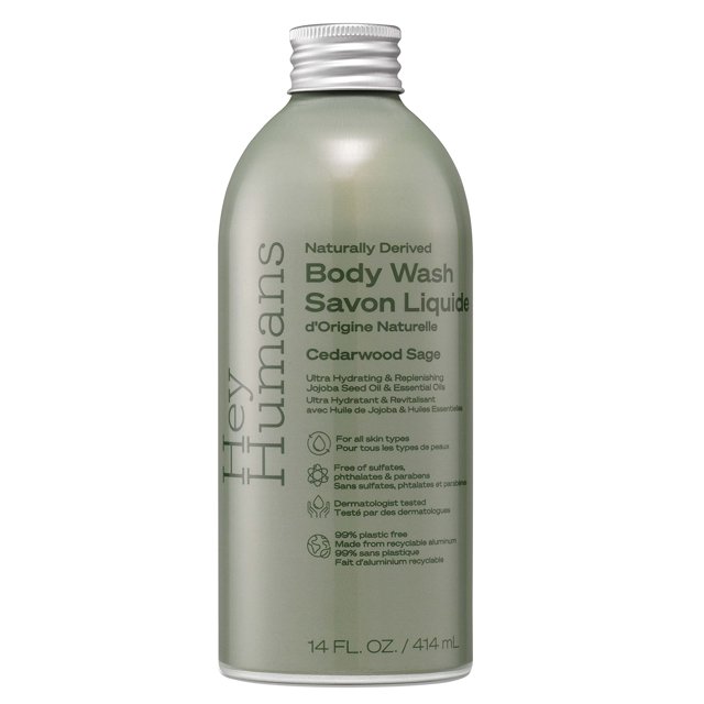 HEY HUMANS Cedarwood Sage Moisturizing Body Wash with Natural