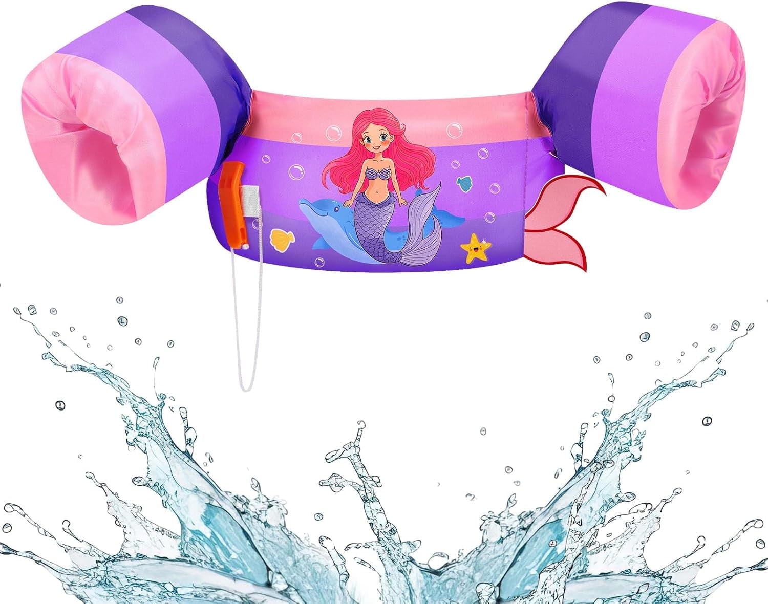 HeySplash Kids Swim Vest, Toddler Arm Floaties, 20-50 Lbs, Swim Trainer ...