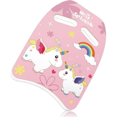 HEY! SPLASH Swim Kickboard for Kids, Swimming Kickboard Cute Pattern Swim Training Aid for Children, Pool Exercise Equipments for Beginning Swimmers Safety Swim Board Auxiliary, Light Pink Unicorn