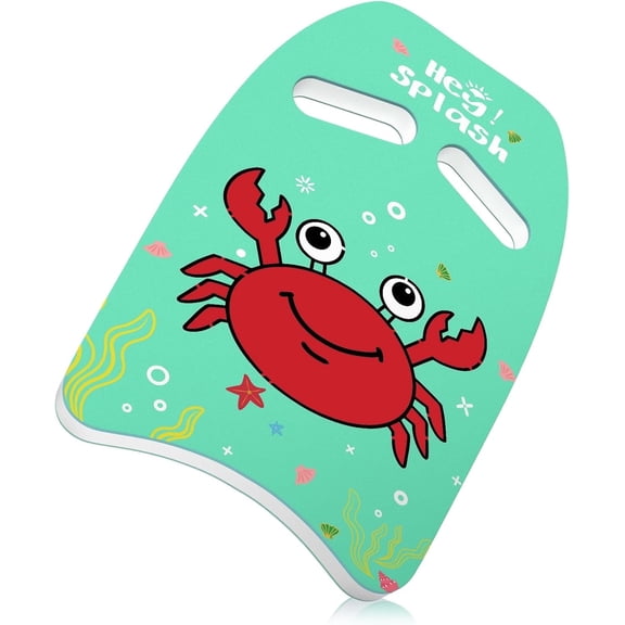 HEY! SPLASH Swim Kickboard for Kids, Swimming Kickboard Cute Pattern Swim Training Aid for Children, Pool Exercise Equipments for Beginning Swimmers Safety Swim Board Auxiliary, Green Crab