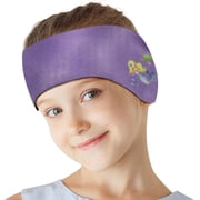 HeySplash Swimming Headband, Swimming Earplugs Ear Band Swimmer Ear Protection Kids Ear Plugs, Elastic Neoprene Ear Guard and Hair Guard,Keep Water Out and Hold Earplugs in,M,Purple Mermaid