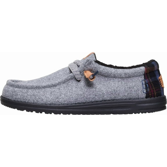 HEYDUDE Cozy Plaid Smoke Grey/Multi for Men Size 13