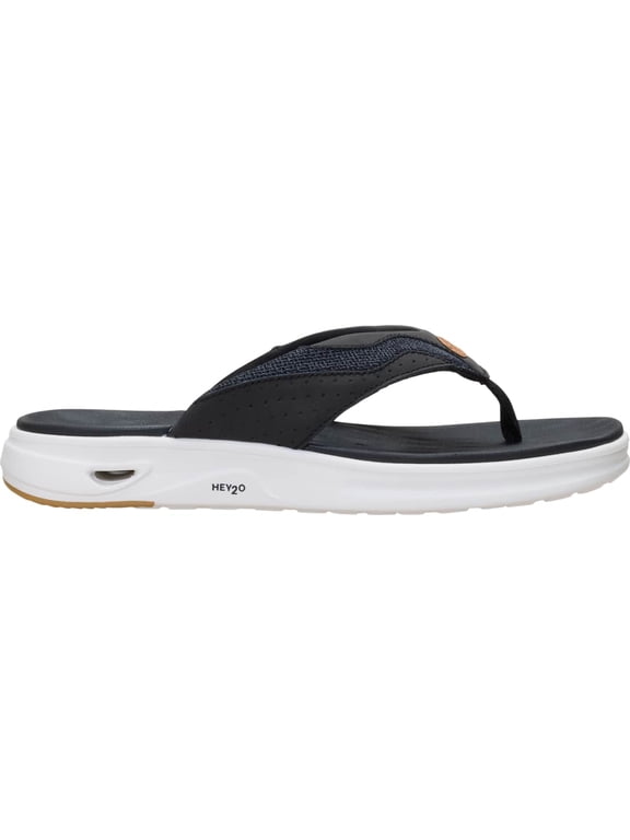 Hey2O Flip Flop Mesh Slip-On Water Shoes Black/White, 7
