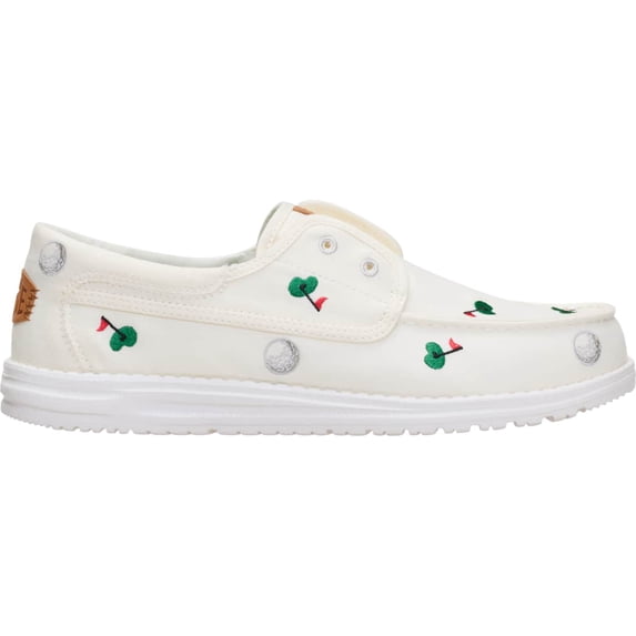 HEYDUDE Men Wally Cru Embroidered , Egret/Multi, 13