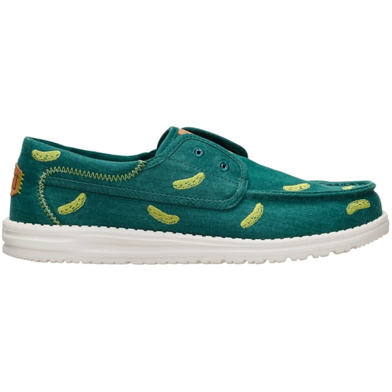 HEYDUDE Men Wally Cru Embroidered , Green/Multi, 10