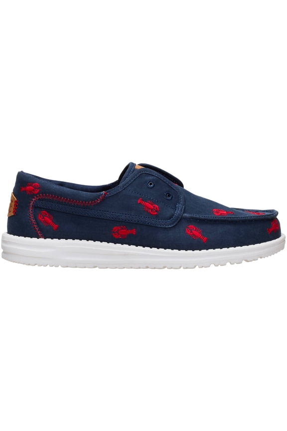 Men Wally Cru Embroidered , Navy/Red, M11