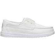 HEYDUDE Men Wally Cru Stretch Canvas, White, 11