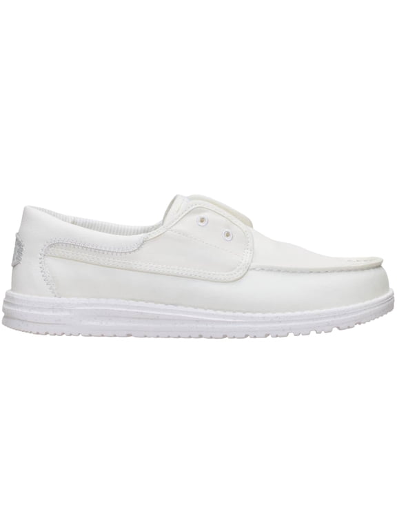 Men Wally Cru Stretch Canvas Slip-On Loafers White, 9