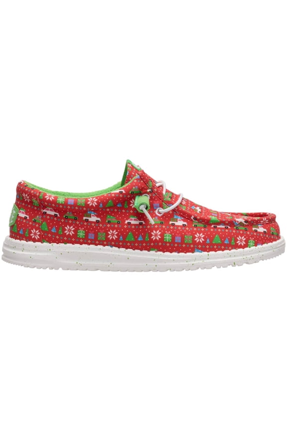 Men Wally Holiday Sweater , Mens Red/Green, 10