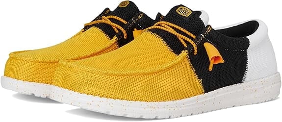 Wally Tri Varsity Mesh Slip-On Shoes - Yellow/Black, Stretch Lace, Water Repellent