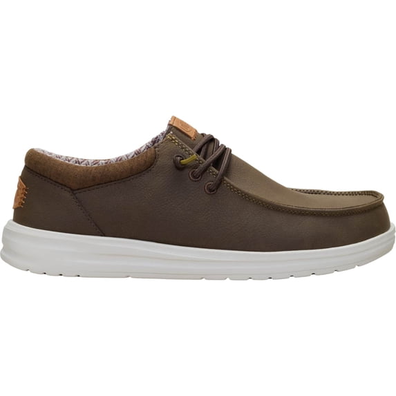 HEYDUDE Mens Paul Slip-On Lace-Ups Classic Brown, 10