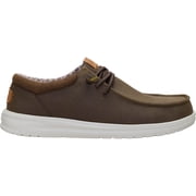 HEYDUDE Mens Paul Slip-On Lace-Ups Classic Brown, 15