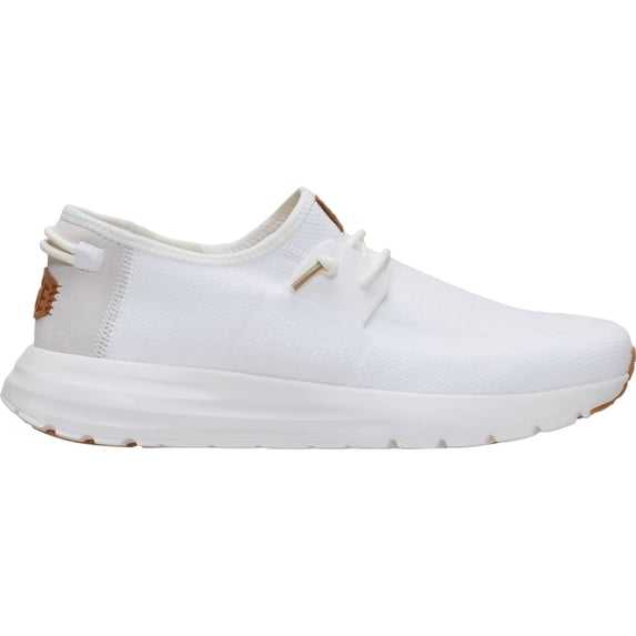 HEYDUDE Men Sirocco Neutrals Slip-On Mid-Top Sneakers White/White, 8