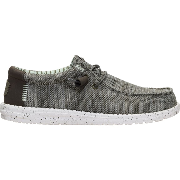HEYDUDE Wally Stretch Sox Lace-Up Moccasins Tea Leaf/Multi, 12