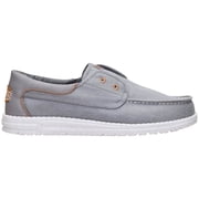 HEYDUDE Men Wally Cru Stretch Canvas Slip-On Loafers Flannel Grey, 9