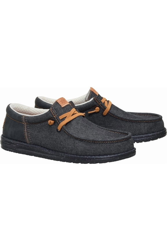 HEYDUDE Wally Funk Denim Black Men's Size 9