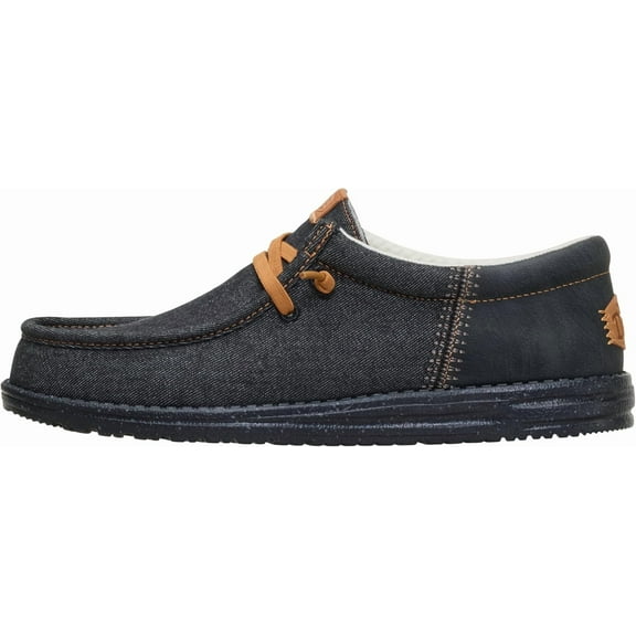 HEYDUDE Wally Funk Denim Black for Men Size 13