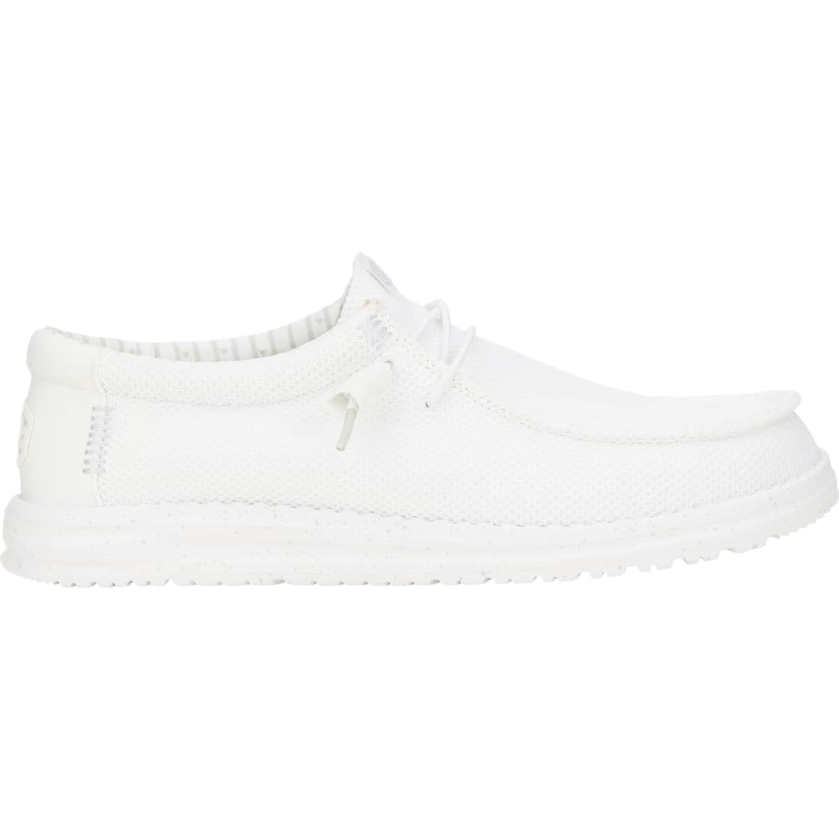 HEYDUDE Wally Stretch Sox Wide Lace-Up Moccasins White, 13