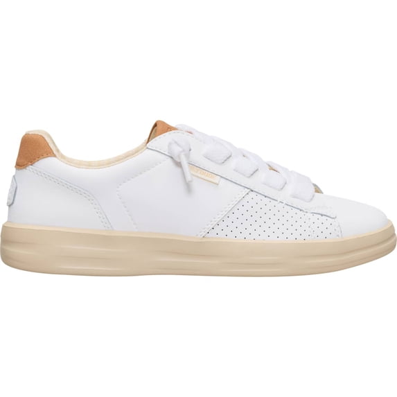 HEYDUDE Women Karina Duo Classic , White/Tan, 8