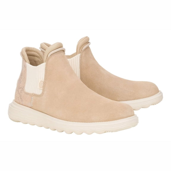 HEYDUDE Women's Branson W Suede Novelty Sand/Snake Size 6