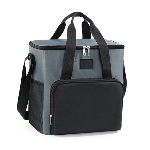 HEYMKGO 17L Insulated Lunch Bag Cooler with Shoulder Strap - Leakproof Square Thermal Tote for Work, Picnic, Travel, Heavy-Duty Oxford Fabric, Keeps Food & Drinks Cold