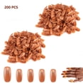 thumbnail image 1 of HEYMKGO 200 Pieces Replacement Refill Nail Tips False Fake for Flexible Nail Training Hand Practice Display Manicure Supply DIY (Brown), 1 of 6