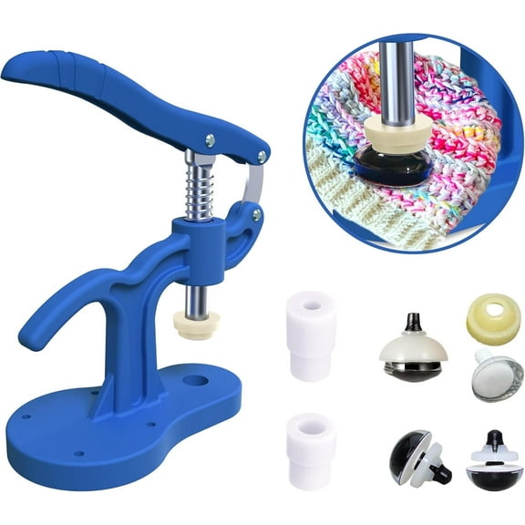 HEYMKGO Safety Eye Install Tool for Amigurumi & Stuffed Animals – Heavy-Duty Eye Setting Pliers for 5-45mm Safety Eyes, Ergonomic Non-Slip Handle, Works with Large & Small Doll Eyes (1PC)