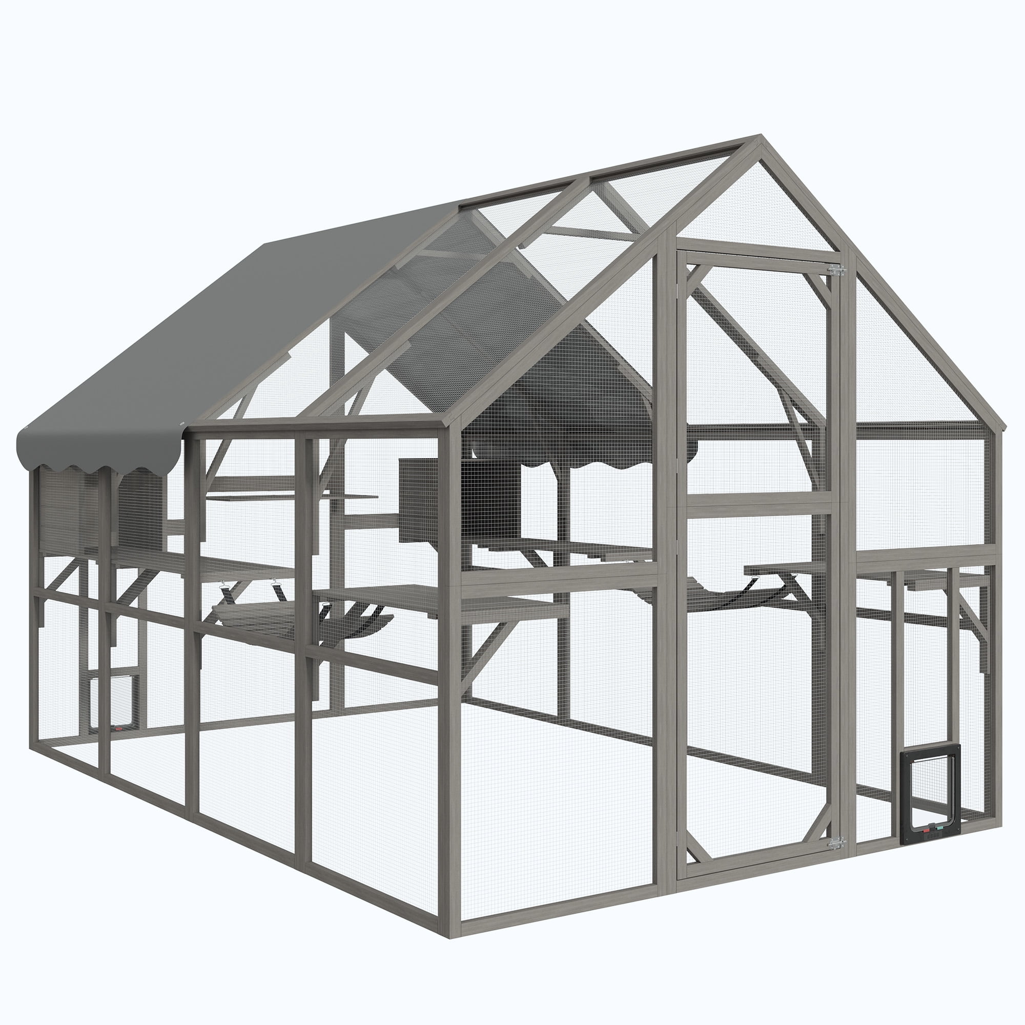 Cat Patio Multi Level HEYNEMO Outdoor Cat Enclosure, Extra Large Catio for Mulitiple Cats ...