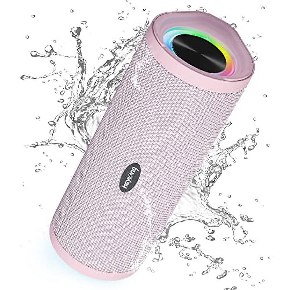 HEYSONG Portable Bluetooth Speaker, 16W, Pink, REVERB