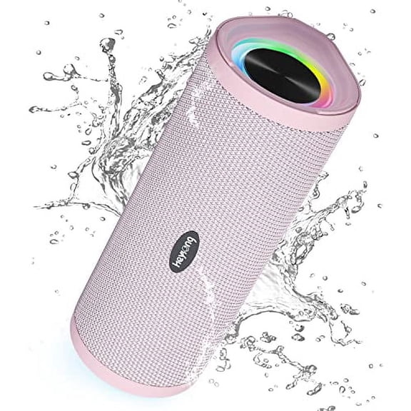 HEYSONG Portable Bluetooth Speaker, 16W, Pink, REVERB