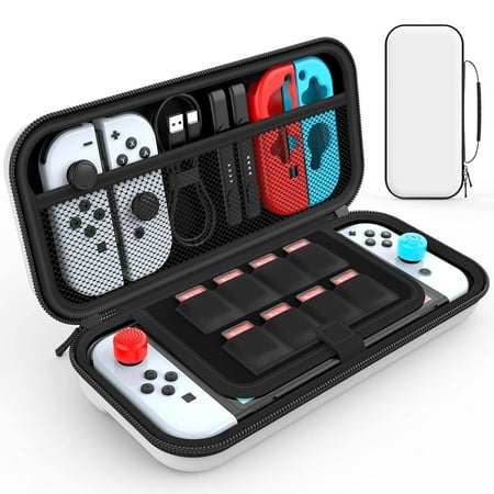 HEYSTOP Carrying Case for Nintendo Switch, White