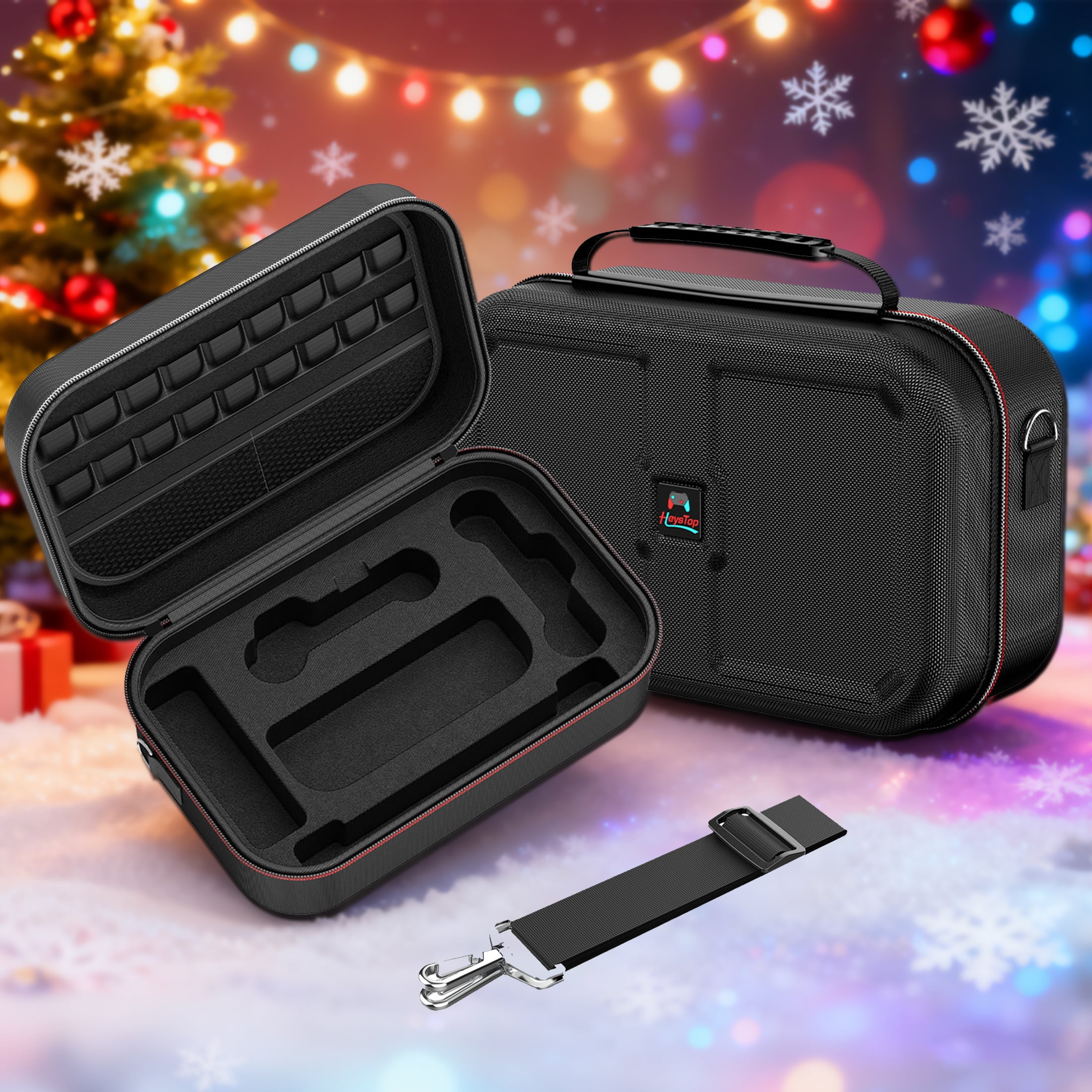 HEYSTOP Carrying Storage Case for Nintendo Switch 2 Protective Travel Bag with 18 Game Cartridge Slots & Multiple Carrying Options