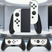 HEYSTOP Grip Compatible with Nintendo Switch/Switch OLED Joy-Con, 3 Pack, Wear Resistant Game Switch Controller Handle Case Kit for Nintendo Switch Joy Con, Black