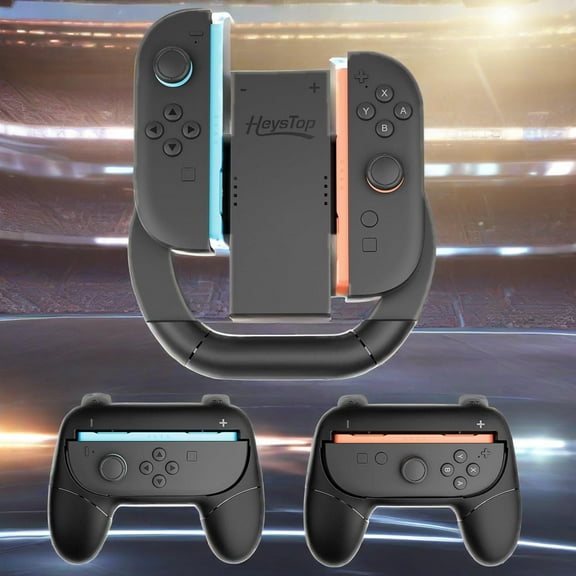 HEYSTOP Hand Grip Case Compatible with Nintendo Switch 2 JoyCon 3 Pack, Wear Resistant Game Switch 2 Controller Handle Case Kit for Nintendo Switch 2 Joy Con