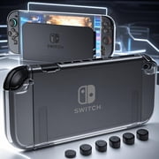 HEYSTOP Protective Cover for Switch 2,Dockable PC Protective Cover with Comfortable TPU Joy-Con Grip Case and 6 Thumb Stick Caps