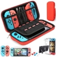 thumbnail image 1 of HEYSTOP Switch Carrying Case for Nintendo Switch Case with Screen Protector, 9 in 1 Package Compatible Switch OLED Accessories Kit and 6 Pcs Thumb Grip, Nintendo Switch old case Protective Case, 1 of 6