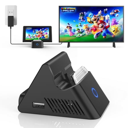 HEYSTOP Switch Dock for Nintendo Switch / Switch OLED Charger, Portable HDMI TV Docking Station Charging Dock Replacement for Nintendo